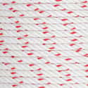 CUERDA POLIPROPILENO CABLEADA 8MM. 1M BLANCO CON PINTAS ROJAS ROMBULL - 3