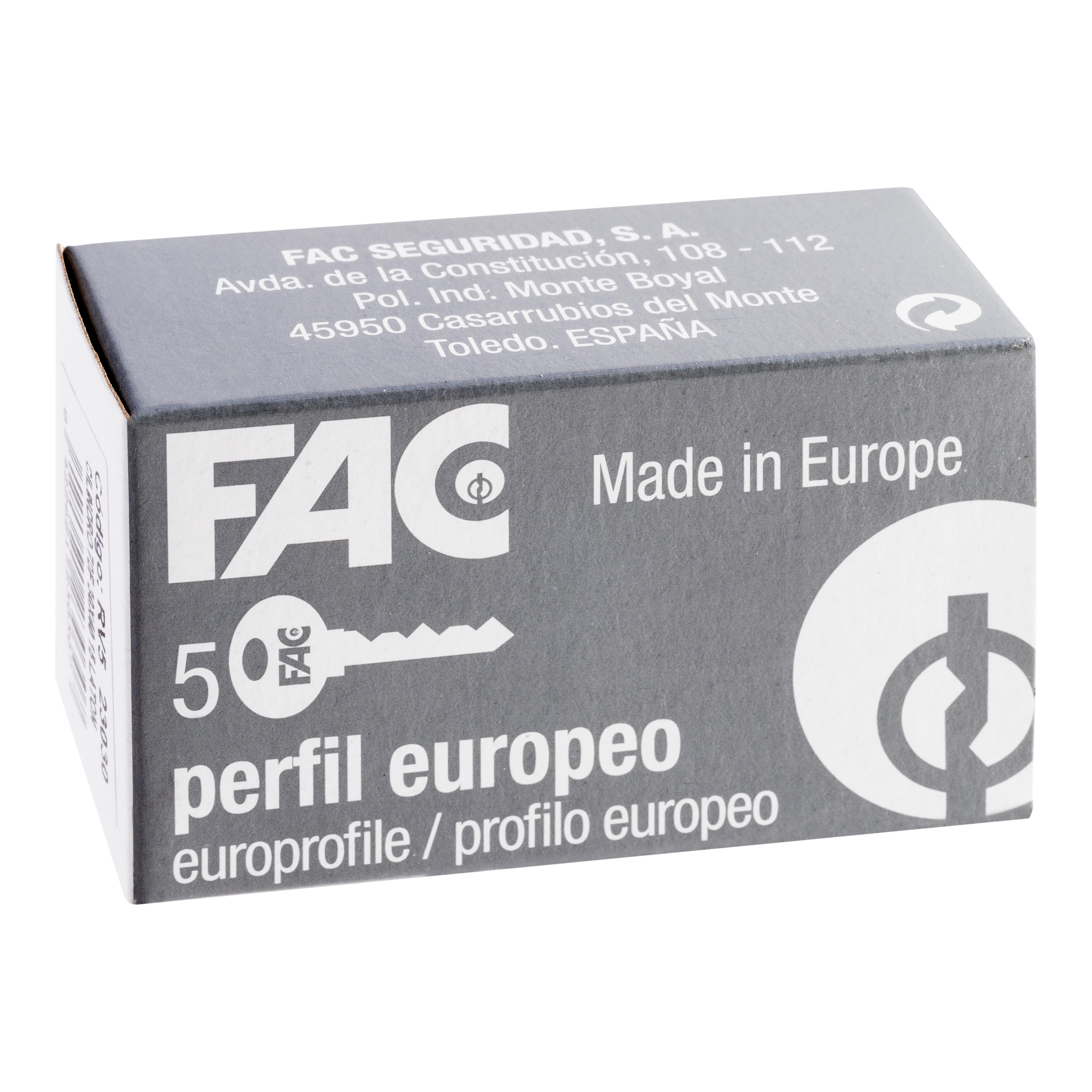 BOMBÍN CERRADURA 30X30MM CON 5 LLAVES FAC - 6