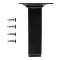PATA MUEBLE ACERO CUADRADA 100MM 25X25MM NEGRA 1UD - 2