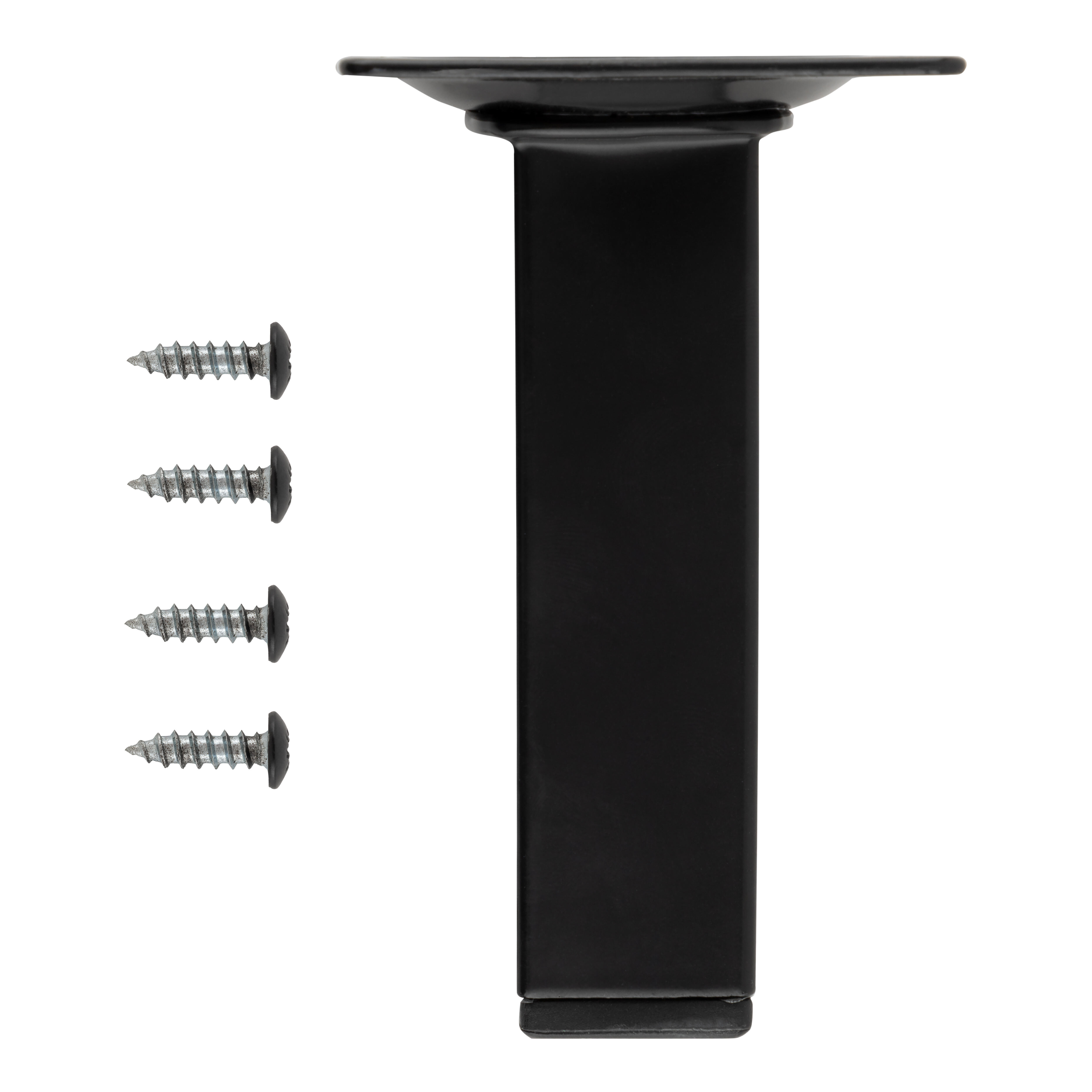 PATA MUEBLE ACERO CUADRADA 100MM 25X25MM NEGRA 1UD - 2