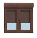 VENTANA PVC OSCILOBATIENTE  CON PERSIANA NOGAL 120X138CM - 3