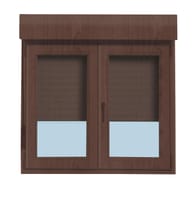 VENTANA PVC OSCILOBATIENTE  CON PERSIANA NOGAL 120X138CM - 3