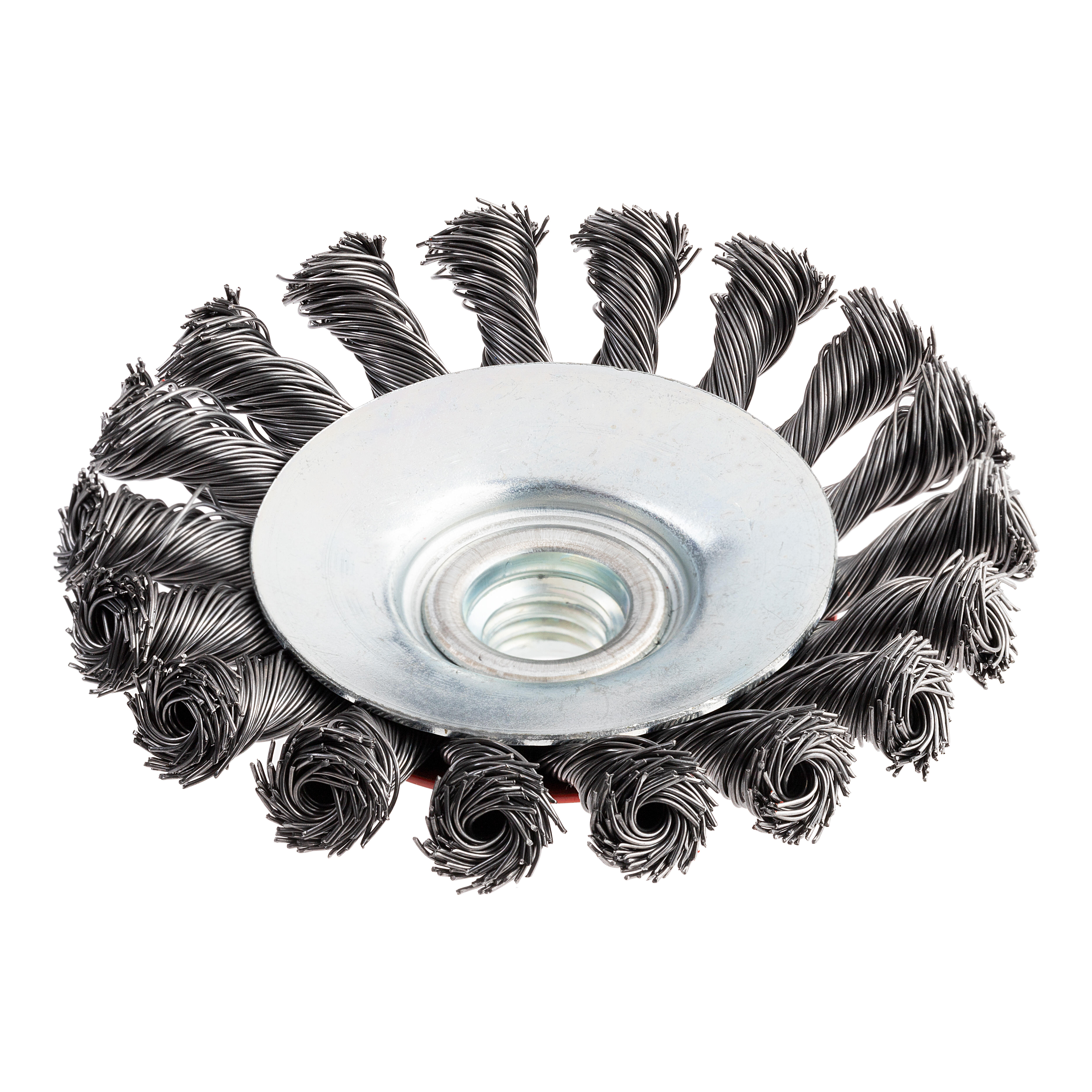 CEPILLO CONICO DE ACERO TRENZADO PARA AMOLADORA 100MM BELLOTA - 3