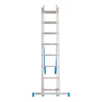 ESCALERA METÁLICA TRANSFORMABLE DE ALUMINIO 8+8+8 PELDAÑOS - 2