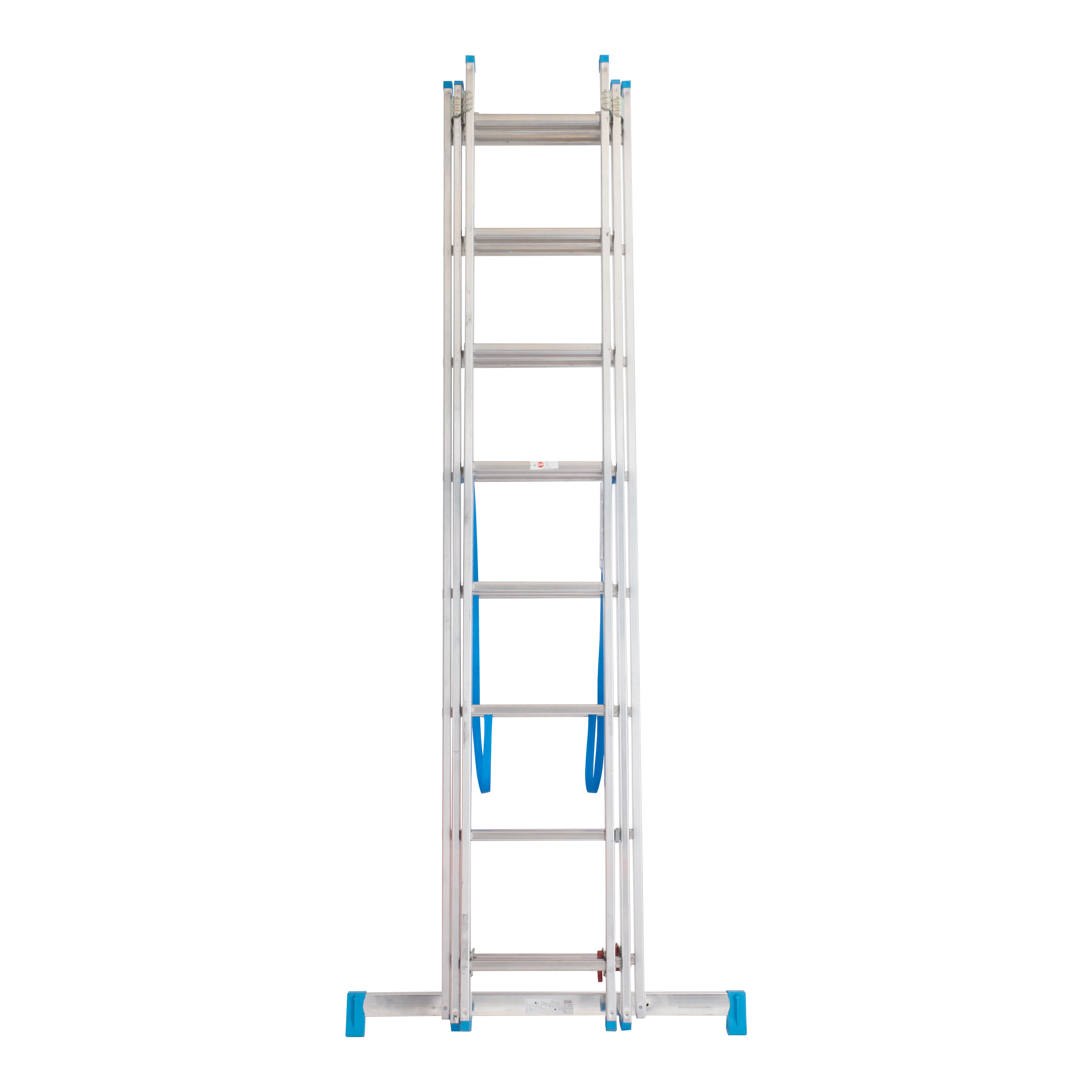 ESCALERA METÁLICA TRANSFORMABLE DE ALUMINIO 8+8+8 PELDAÑOS - 2