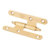 PERNIO BISAGRA DE PUERTA 10 CM  PALA REDONDA REMATE IZQUIERDA  LATON - 2