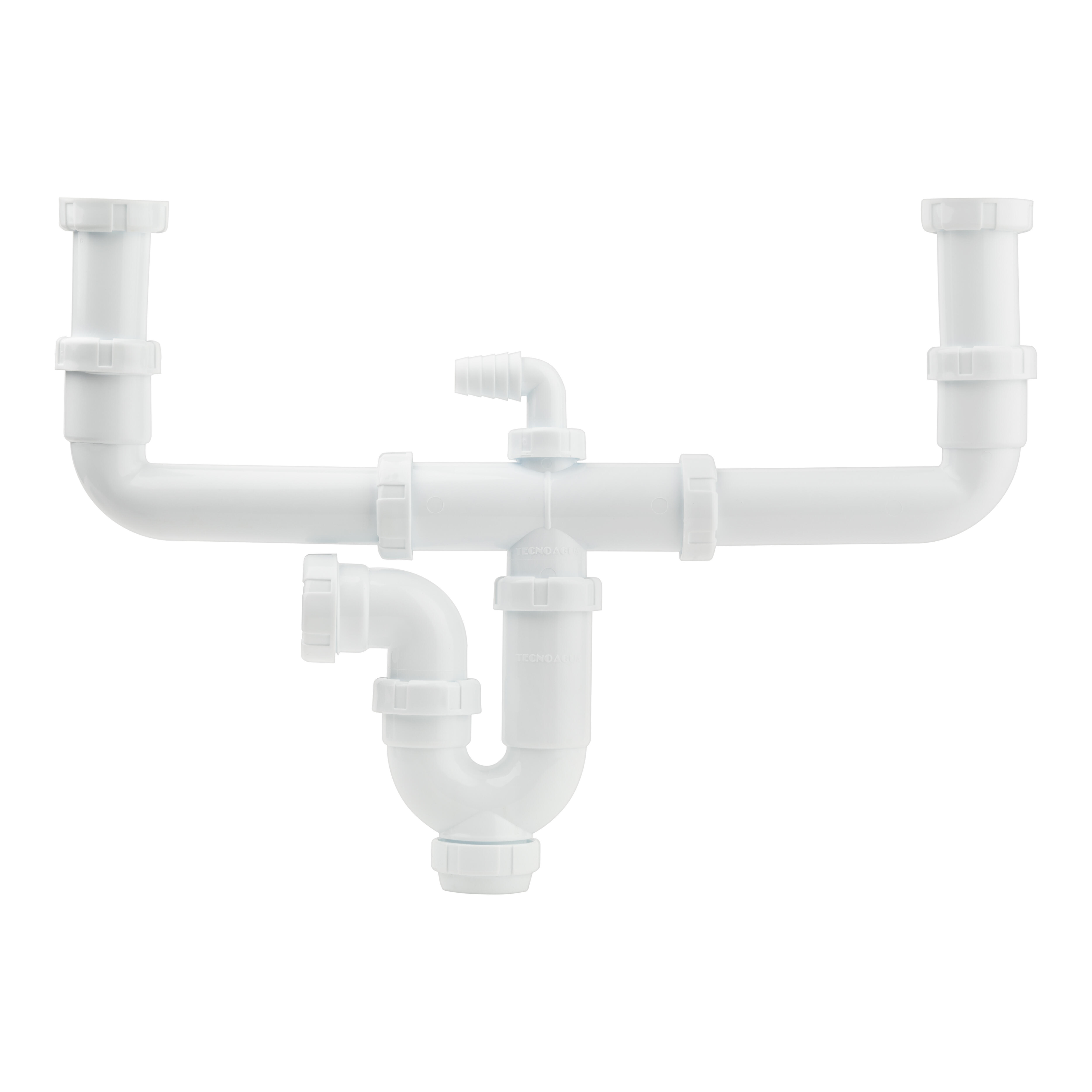 SIFÓN DOBLE CURVO CON RACOR EXTENSIBLE 1 1/2