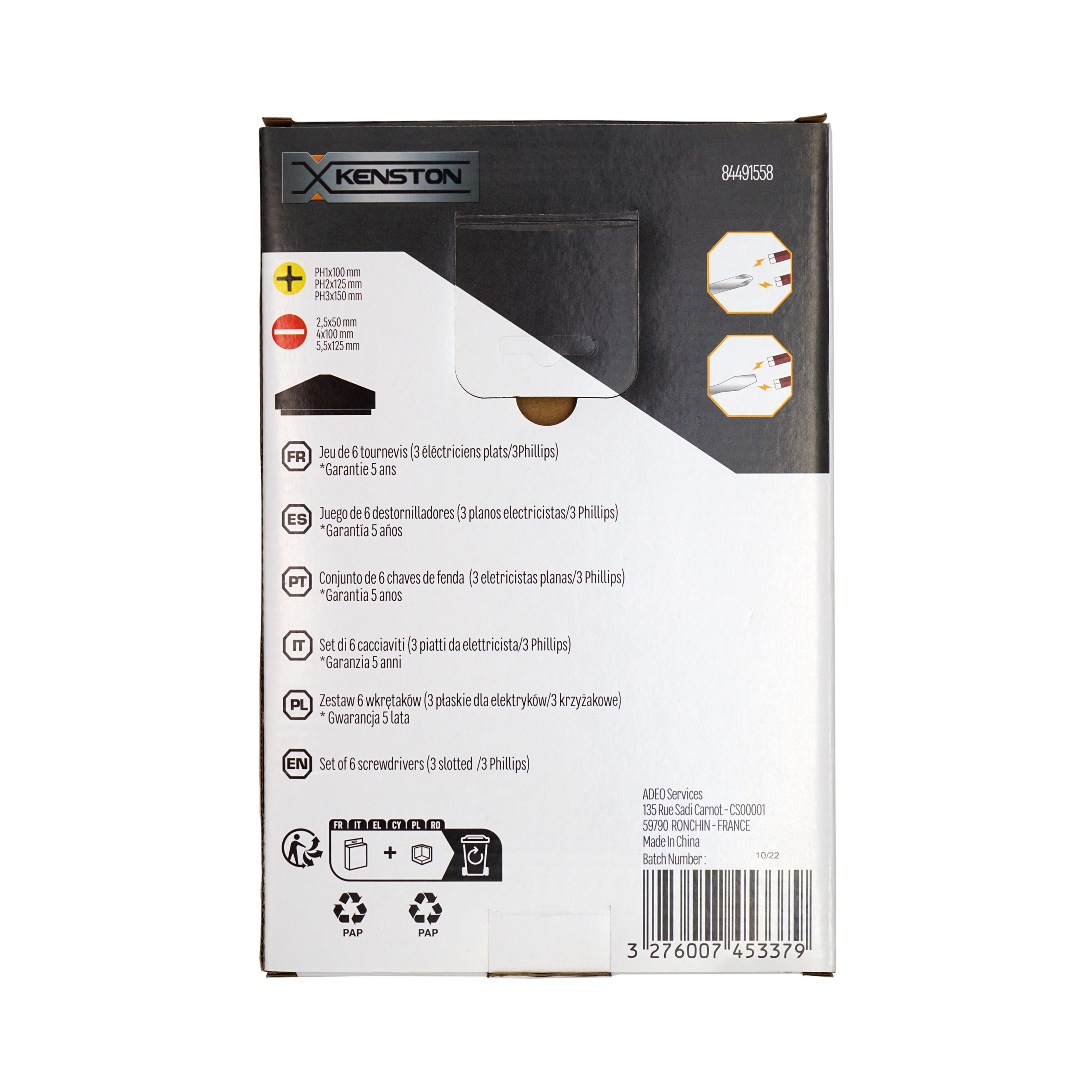 JUEGO 6 DESTORNILLADORES MIXTOS  KENSTON - 3