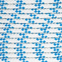 CUERDA POLIAMIDA TRENZADA CON ALMA 10MM. 1M BLANCO CON PINTAS AZULES ROMBULL - 2