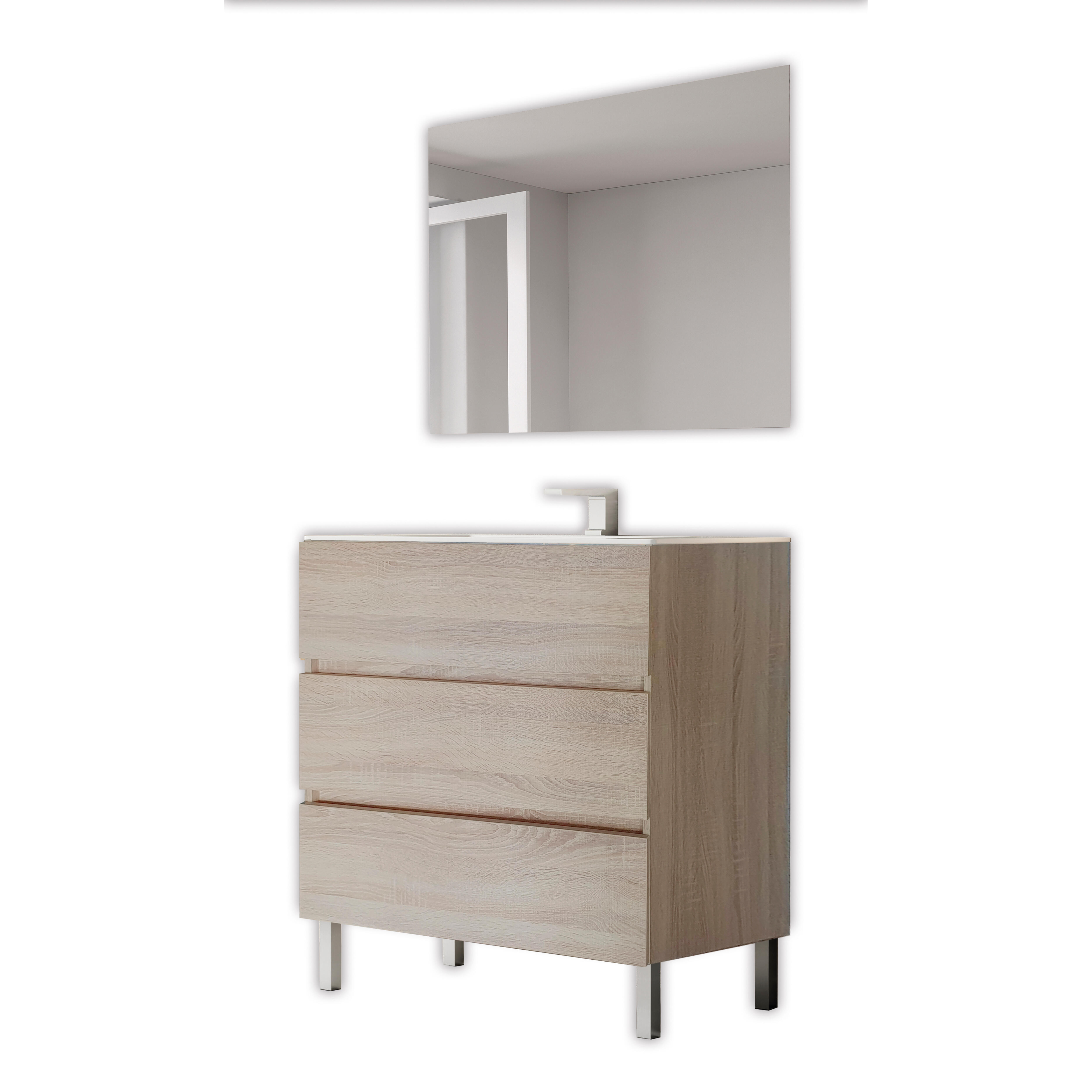 CONJUNTO MUEBLE DE BAÑO CENTRUM CAMBRIAN 80,5X45CM - 3