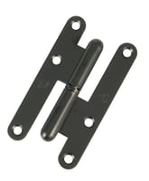BISAGRA PERNIO A IZQUIERDA 95X52MM PINTADO NEGRO - 2