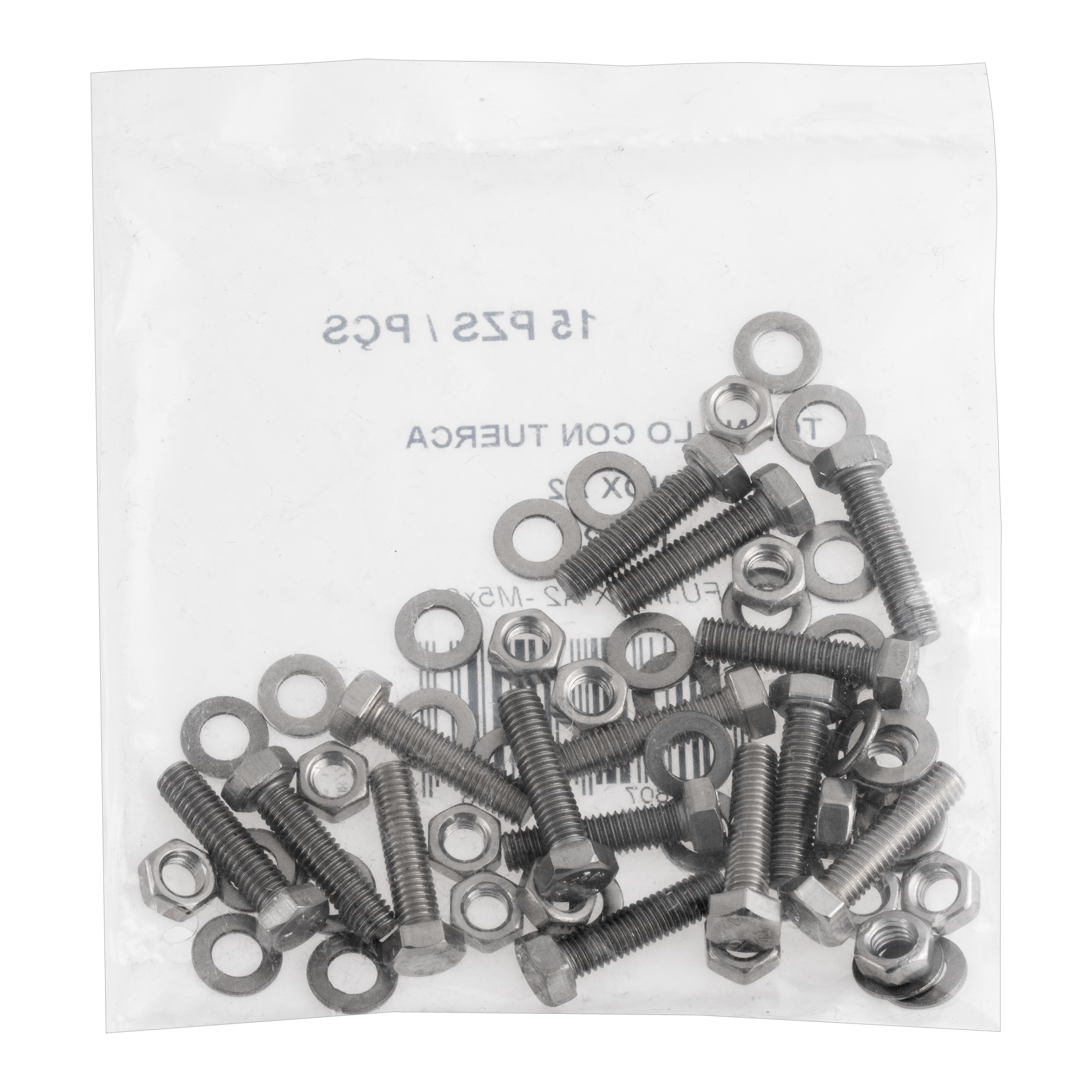 TORNILLOS ROSCA MÉTRICA HEXAGONAL ACERO INOXIDABLE 5X20MM. 15UDS - 4