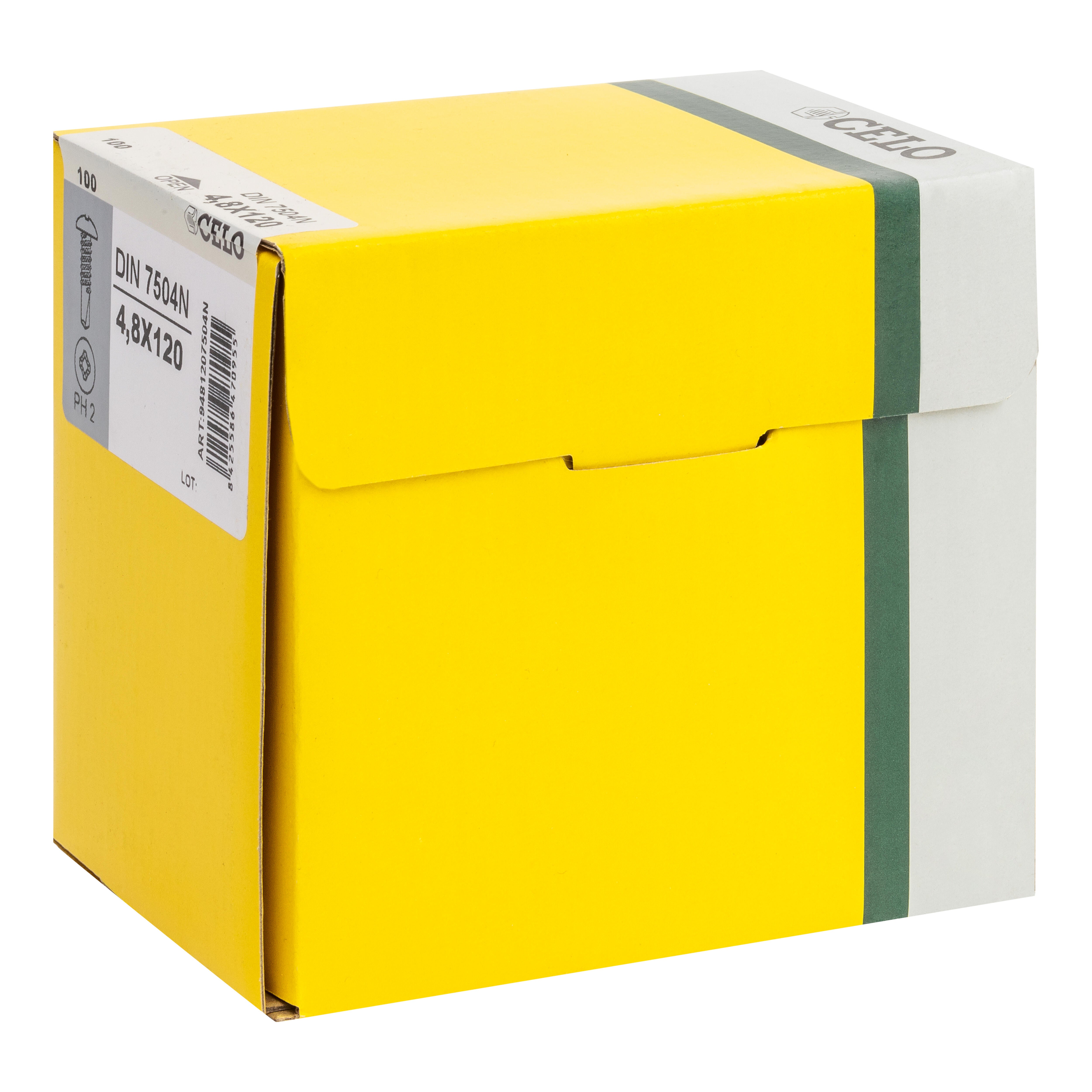 TORNILLOS PARA METAL AUTOPERFORANTES CINCADOS 4,8X120MM. 100UDS - 2