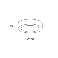 DOWNLIGHT LED SUPERFICIE CIRCULAR BLANCO 12W LUZ CALIDA - 1