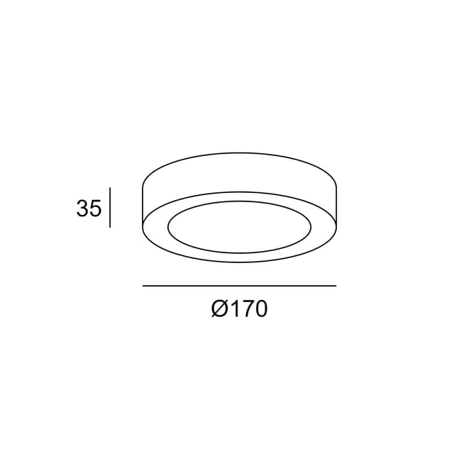 DOWNLIGHT LED SUPERFICIE CIRCULAR BLANCO 12W LUZ CALIDA - 1