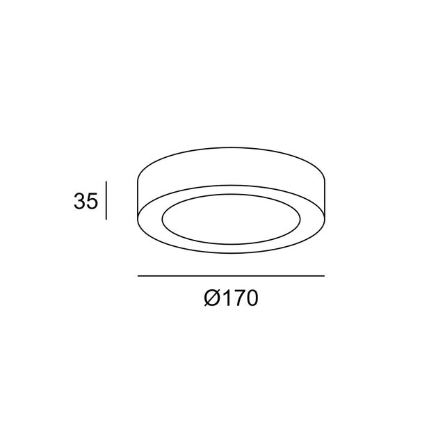 DOWNLIGHT LED SUPERFICIE CIRCULAR BLANCO 12W LUZ CALIDA