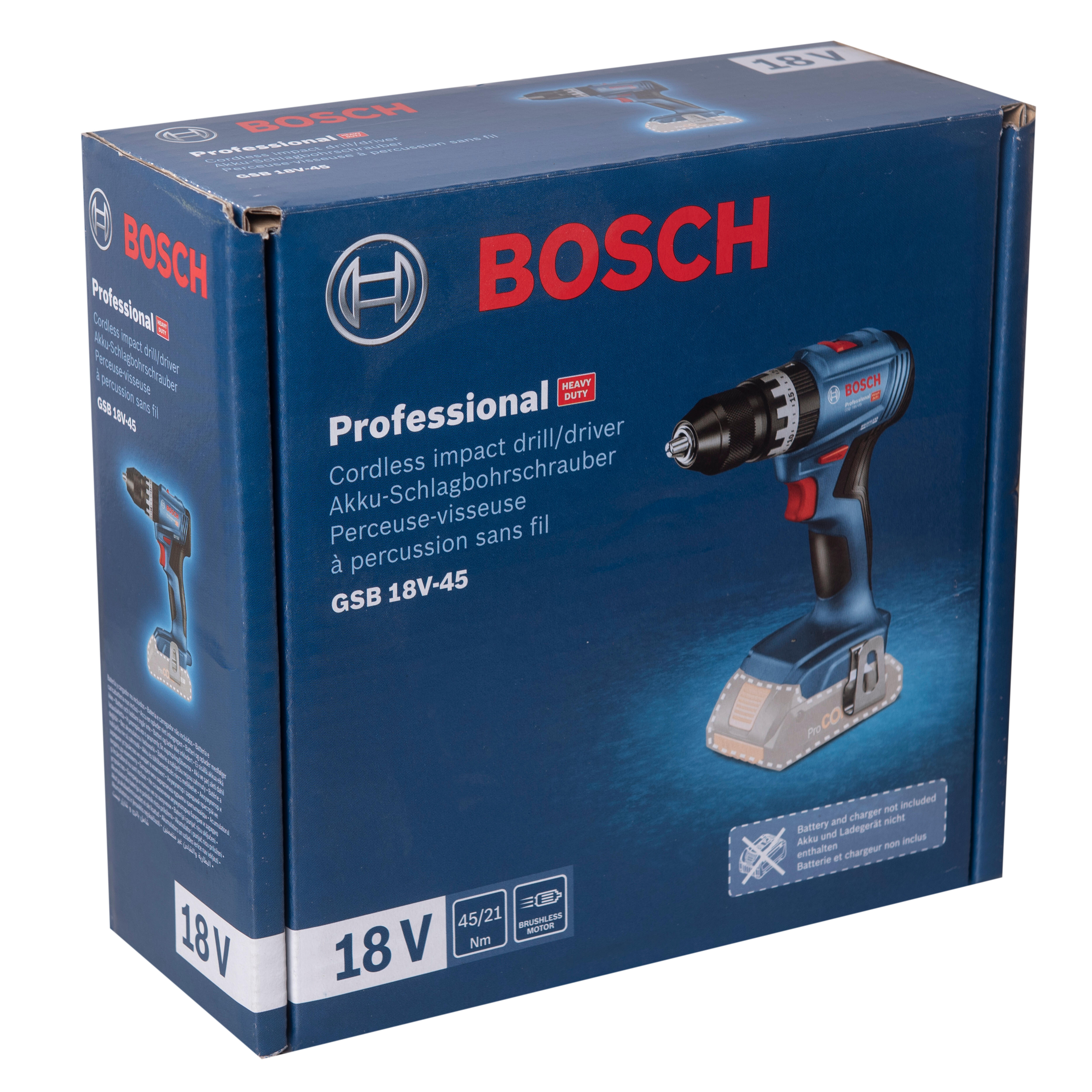 TALADRO PERCUTOR BATERÍA BOSCH GSB 18V-45 18V - 3