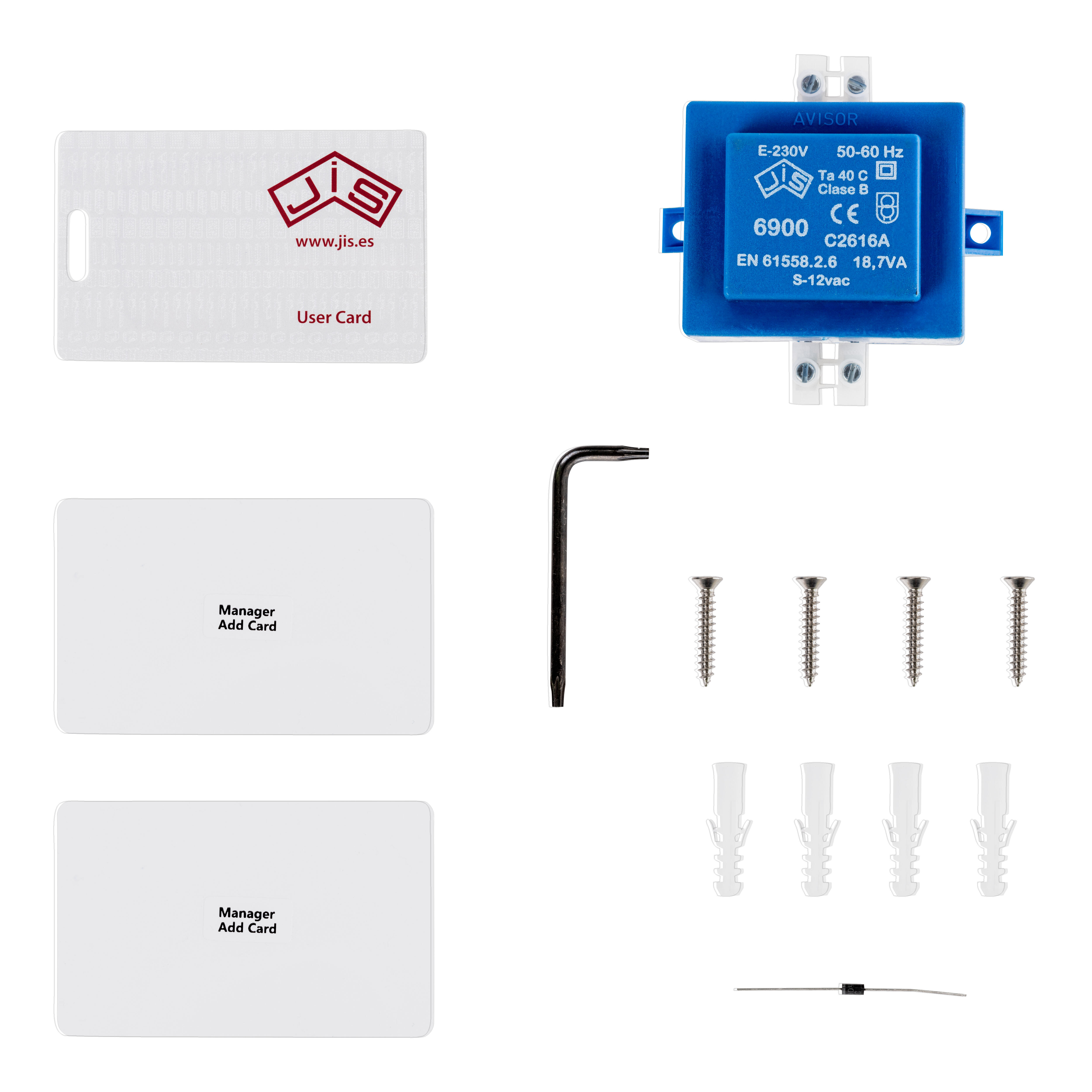 SISTEMA DE APERTURA MEDIANTE TECLADO Y TARJETA JIS - 2
