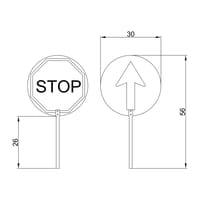 SEÑAL PALETA MANUAL STOP/PASE 1UD - 4