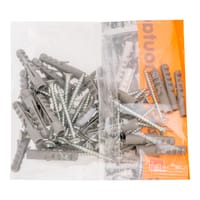 TACO UNIVERSAL DE NYLON DIÁMETRO 8MM LONGITUD 50MM CON TIRAFONDO NOUTAC 25UDS - 3