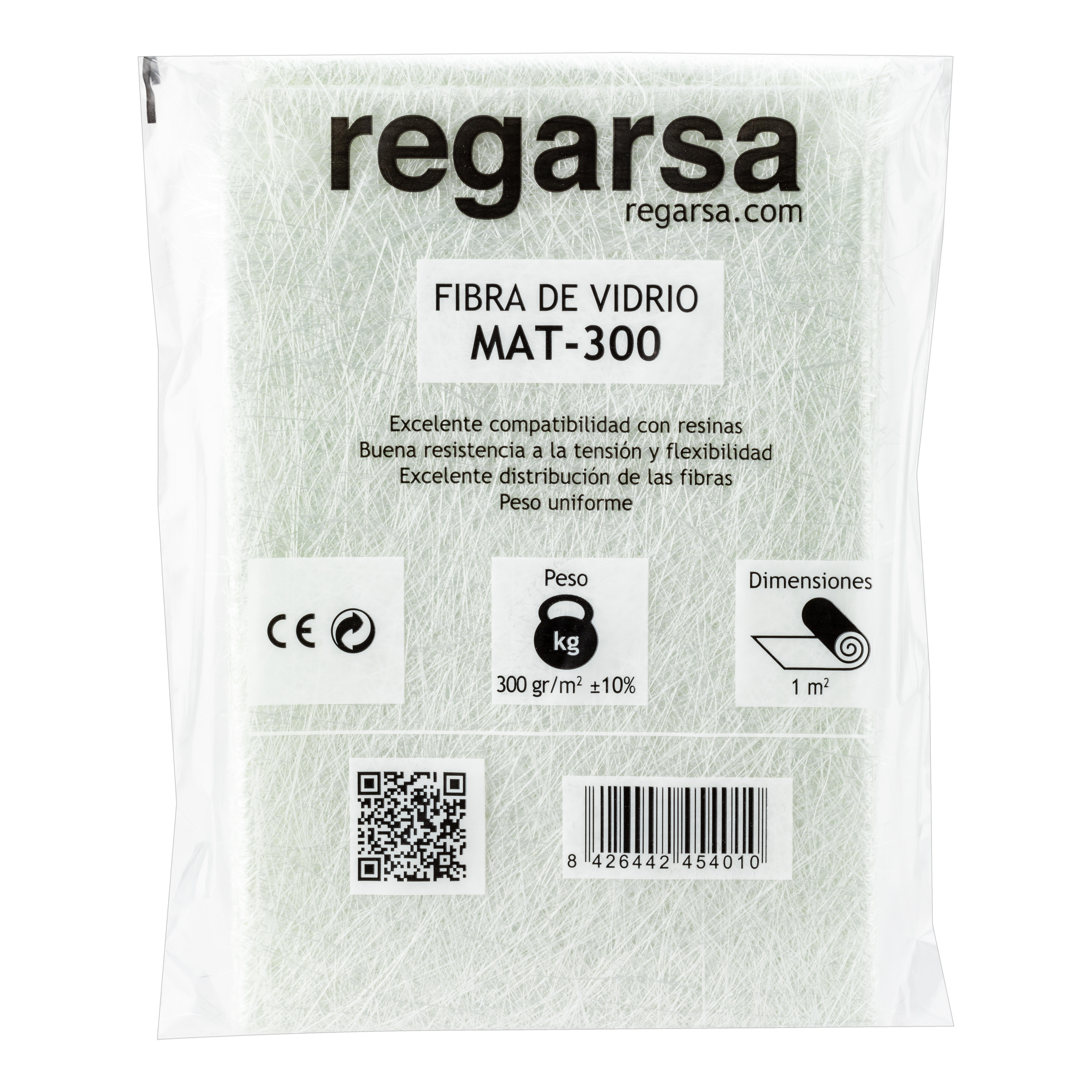 MANTA  DE FIBRA DE VIDRIO MAT 300 1M2 - 2