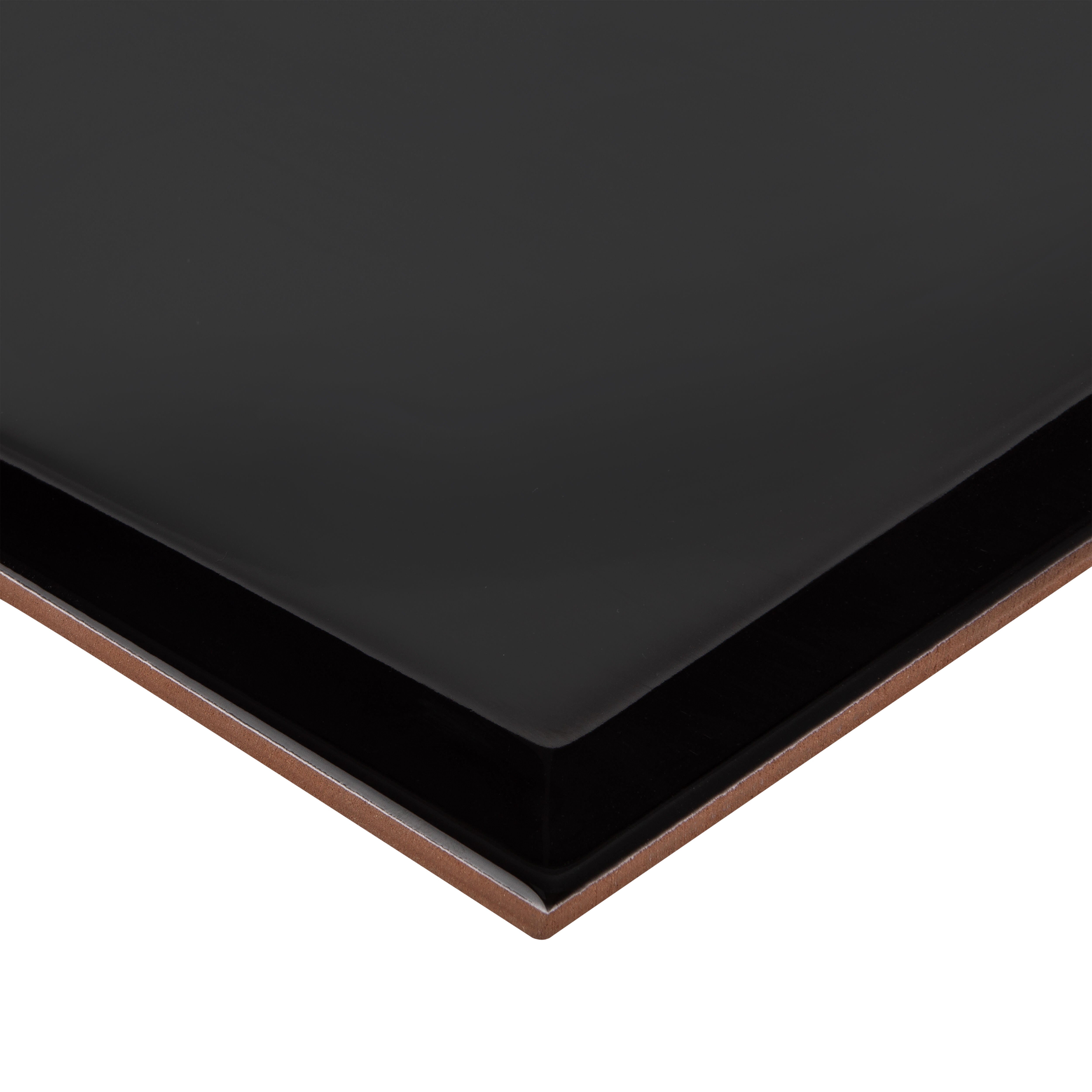 AZULEJO PASTA ROJA 10X20CM METROTILE NEGRO - 3