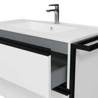 MUEBLE DE BAÑO MALVA BLANCO 80X45CM - 5