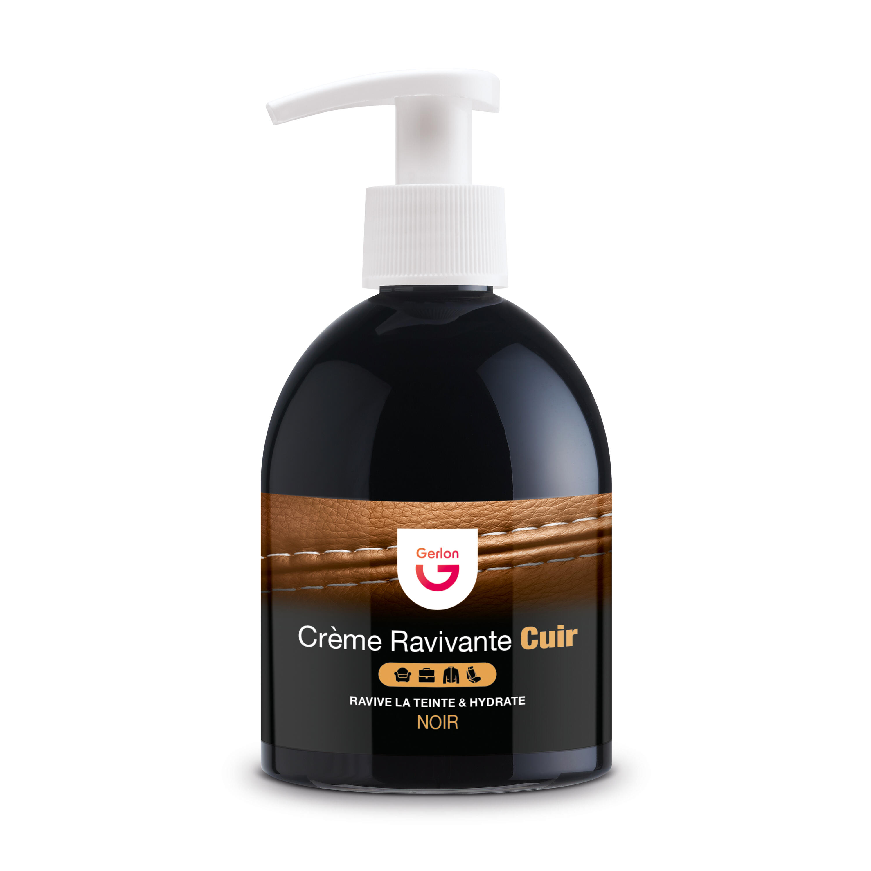 Cire cuir GERLON Crème ravivante, noir, Leroy Merlin