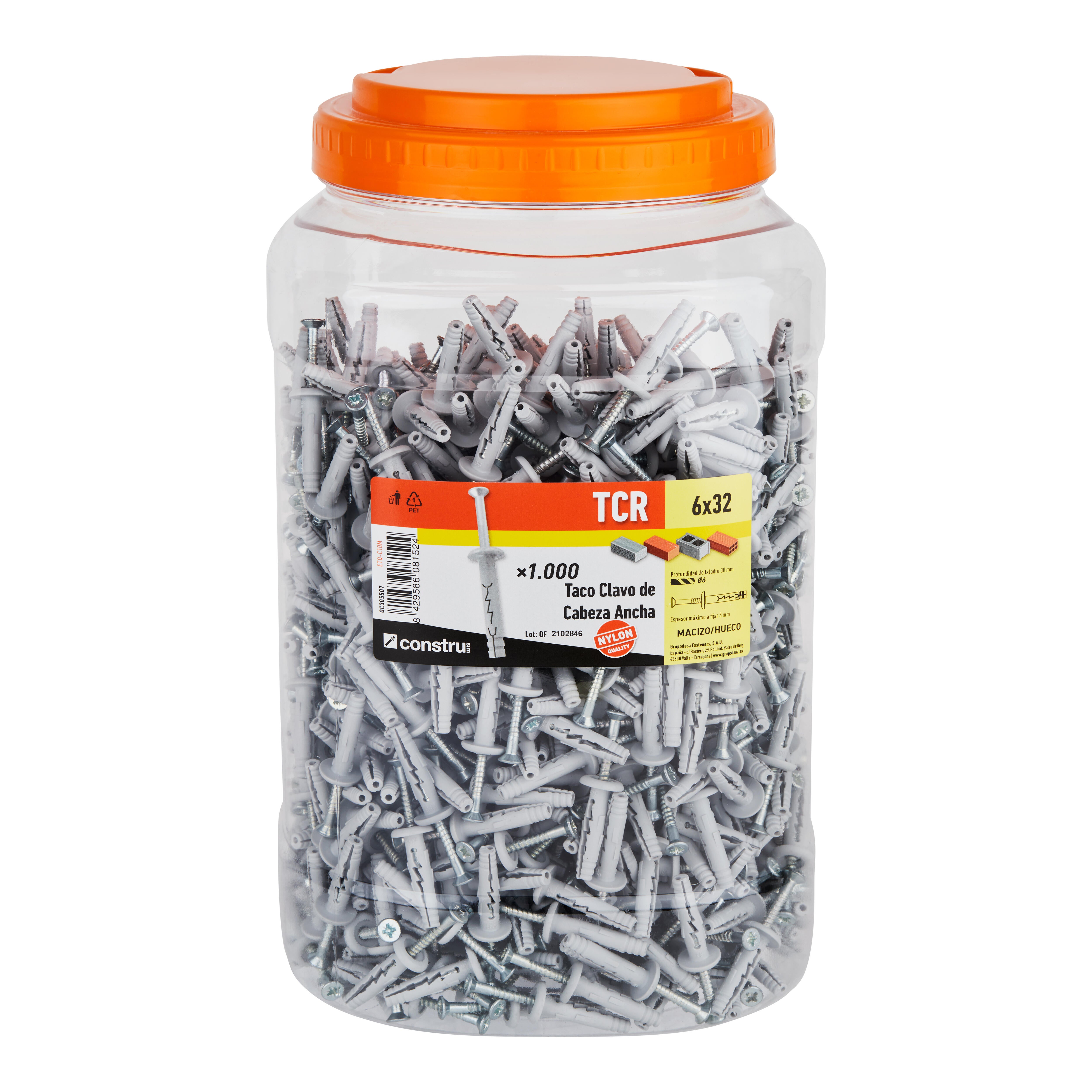 TACO DE GOLPE DE NYLON DIÁMETRO 6MM LONGITUD 32MM DESA 1000UDS - 4