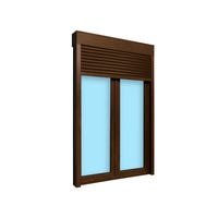 BALCONERA PVC ABATIBLE CON PERSIANA NOGAL 140X218CM - 3