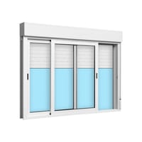 VENTANA ALUMINIO CORREDERA CON PERSIANA BLANCA 150X115CM - 2