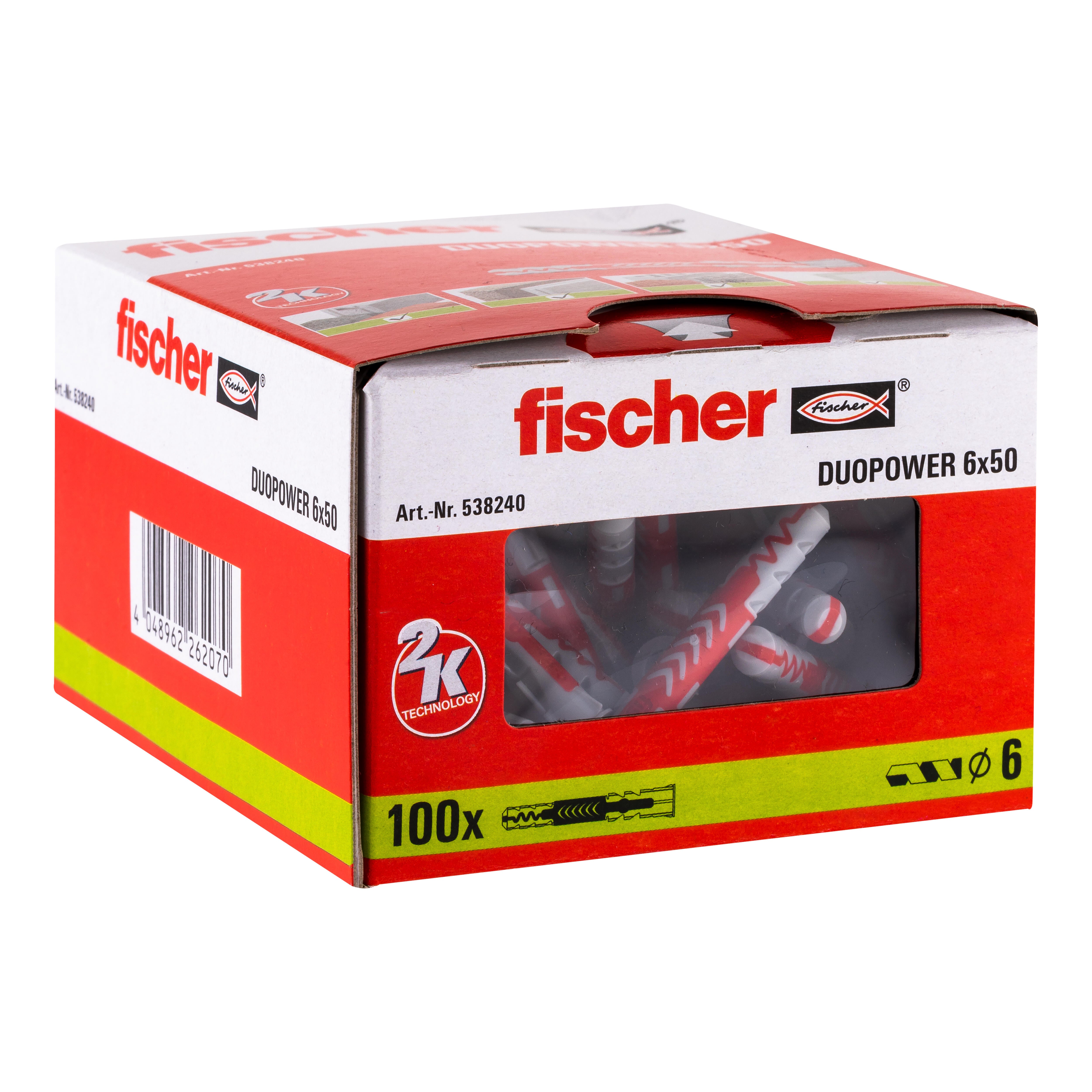 TACO NYLON DUOPOWER UNIVERSAL 6 X 50 MM L FISCHER. 100 UDS - 3