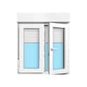 VENTANA PVC OSCILOBATIENTE CON PERSIANA BLANCA 100X118CM - 2