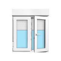 VENTANA PVC OSCILOBATIENTE CON PERSIANA BLANCA 100X118CM - 2