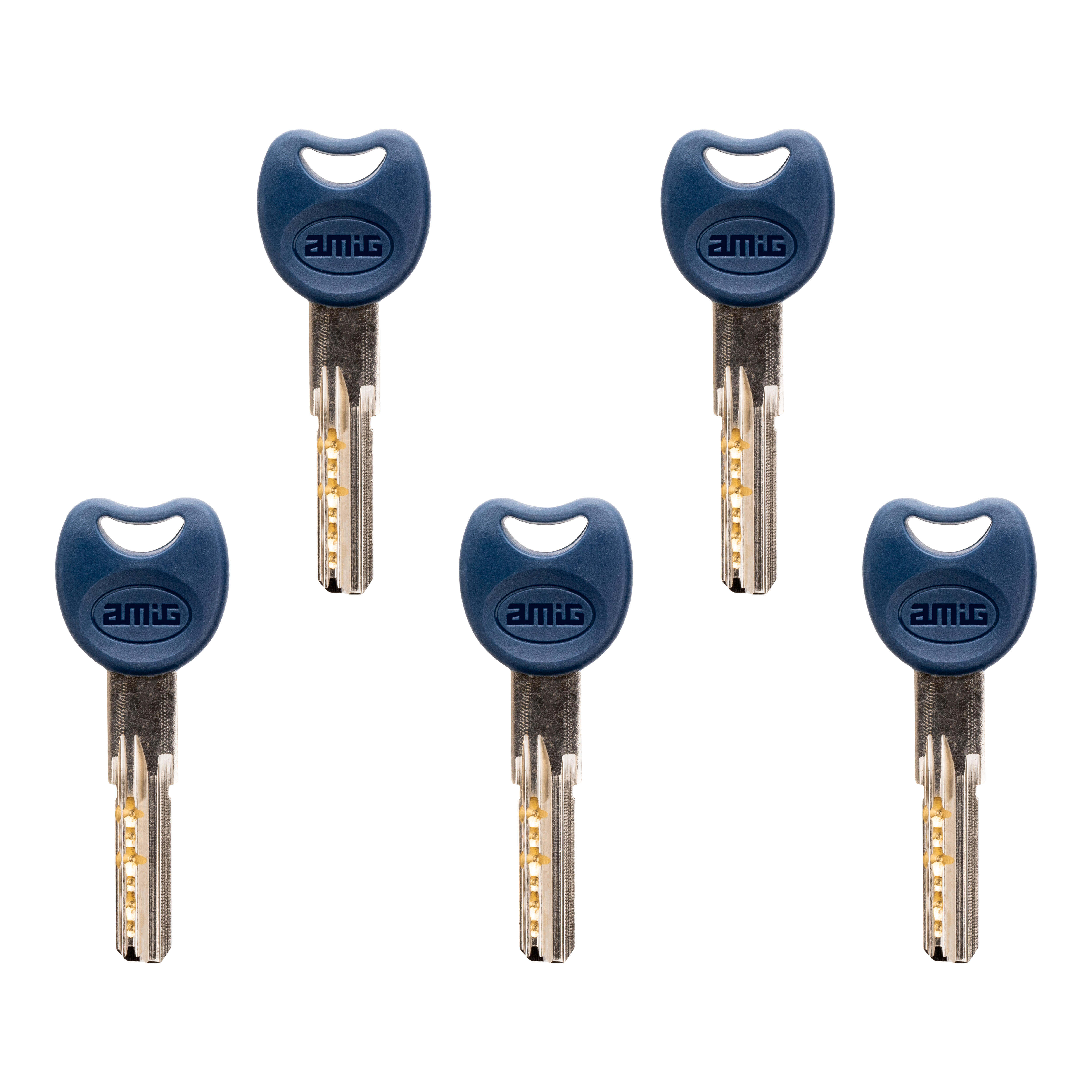 BOMBÍN CERRADURA DE ALTA SEGURIDAD 40X40MM CON 5 LLAVES LATON AMIG 10000 - 2