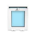 VENTANA ALUMINIO PRACTICABLE GOLPETE  BLANCA 50X60CM - 2