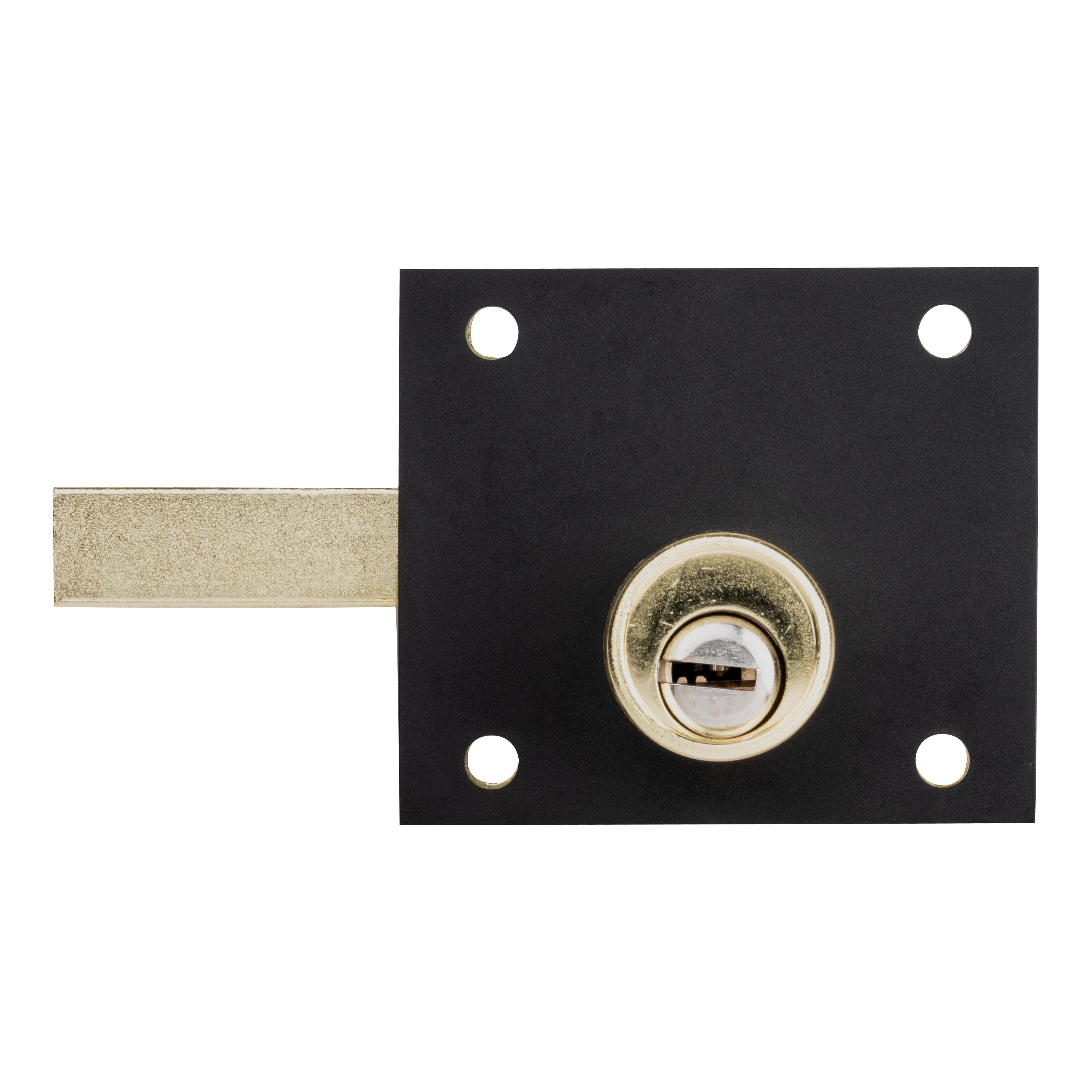 CERROJO PUERTA DE SEGURIDAD ANTIBUMPING INTERIOR Y EXTERIOR LATONADO 5 LLAVES LINCE - 3