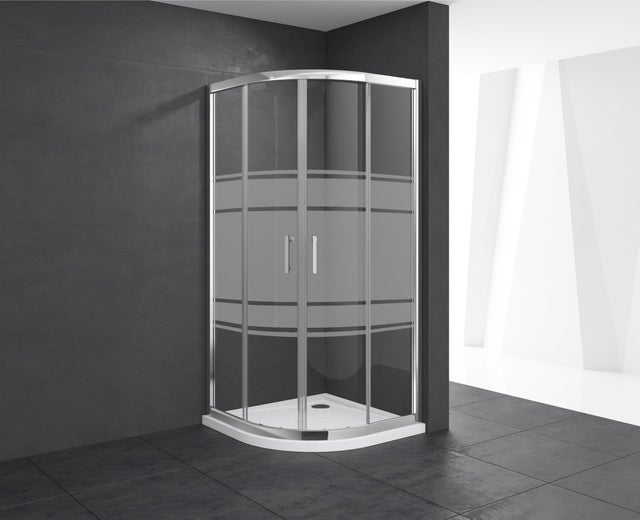MAMPARA DE DUCHA CURVA CORREDERA LEXIE 90X90CM CROMO