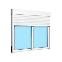 VENTANA ALUMINIO CORREDERA CON PERSIANA BLANCA 150X135CM - 2