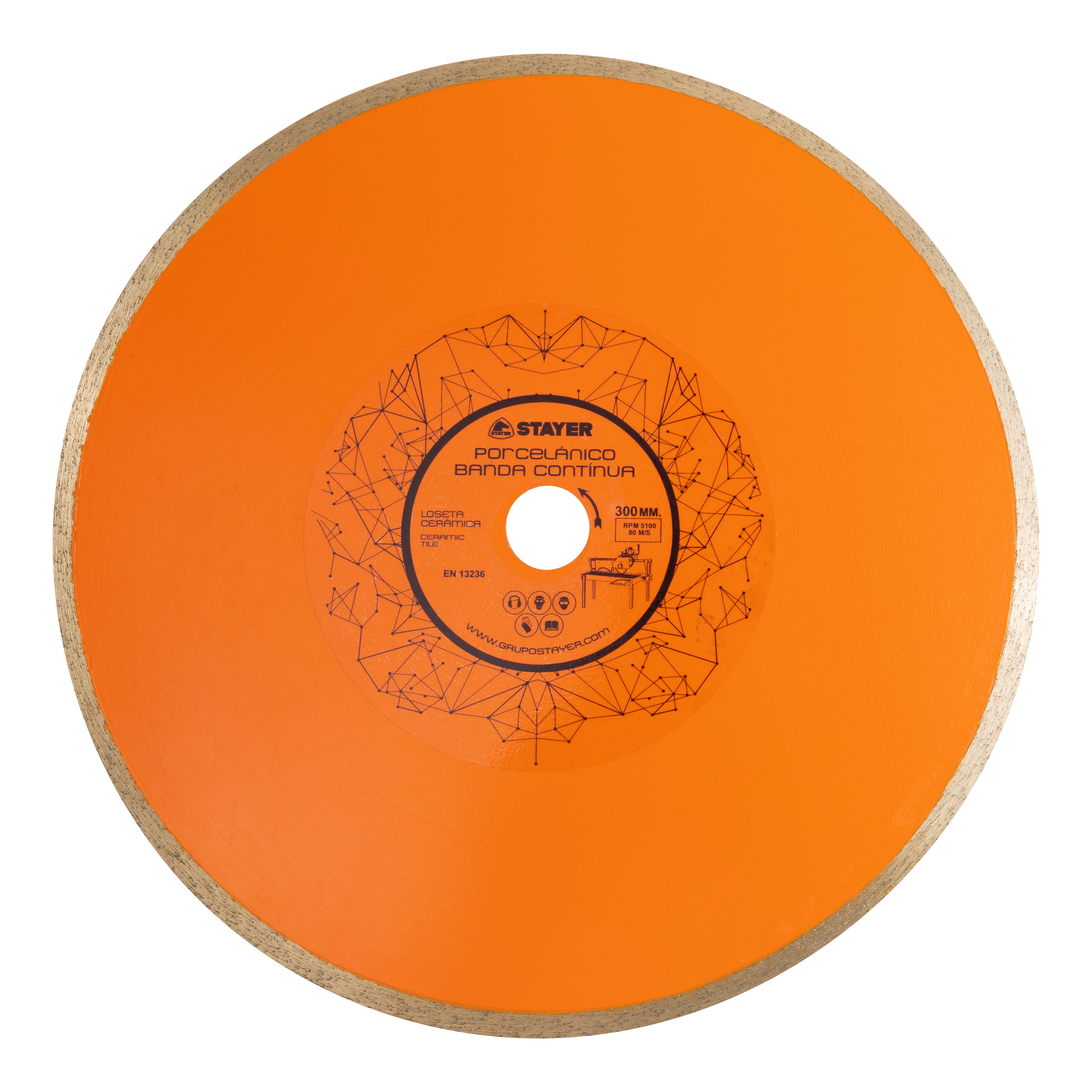 DISCO DE DIAMANTE MESA DE CORTE PORCELÁNICO BANDA CONTÍNUA 300MM STAYER - 3