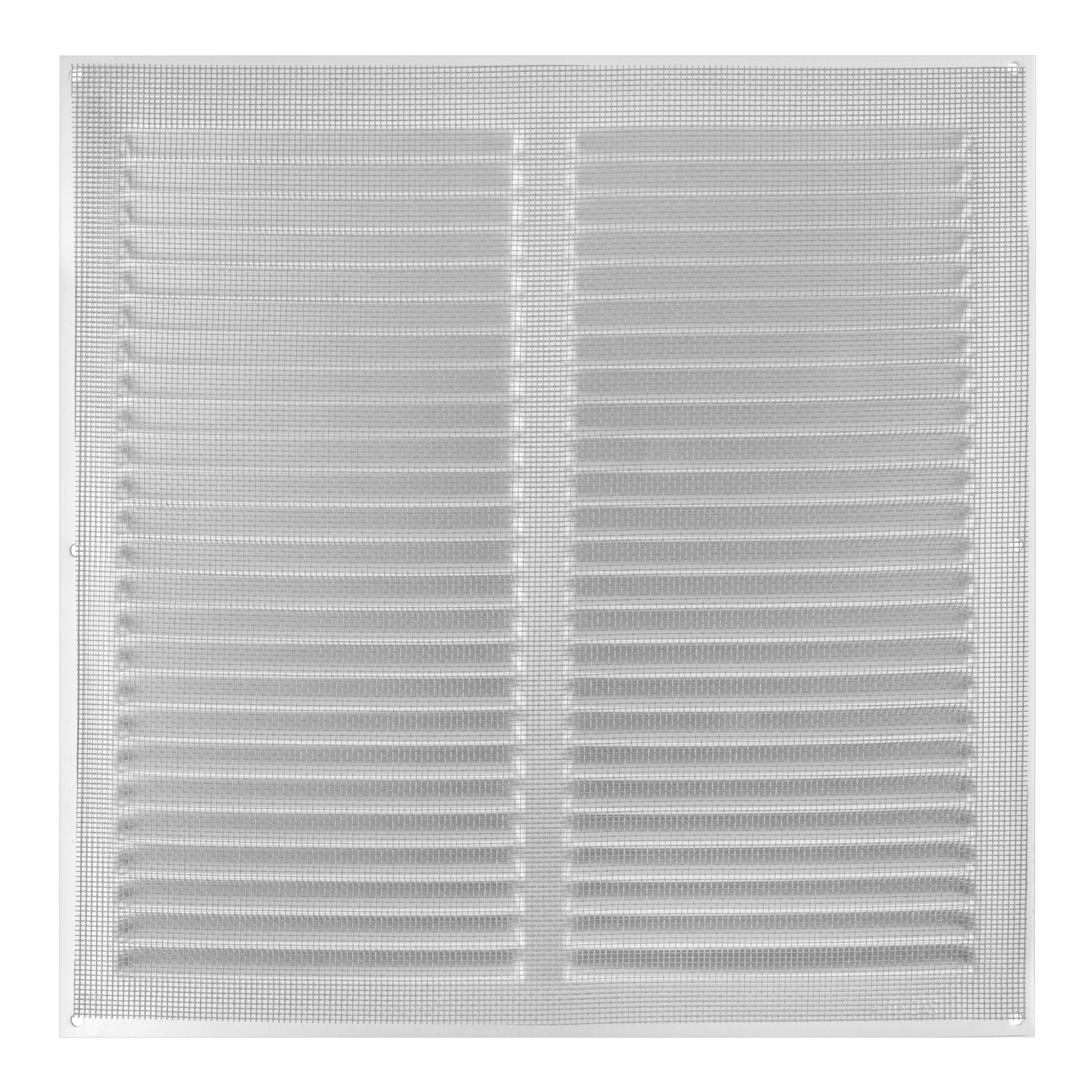 REJILLA DE VENTILACION CON MOSQUITERA SOBREPONER ALUMINIO BLANCO 30 X 30 CM. ESPESOR 0.8  MM - 2
