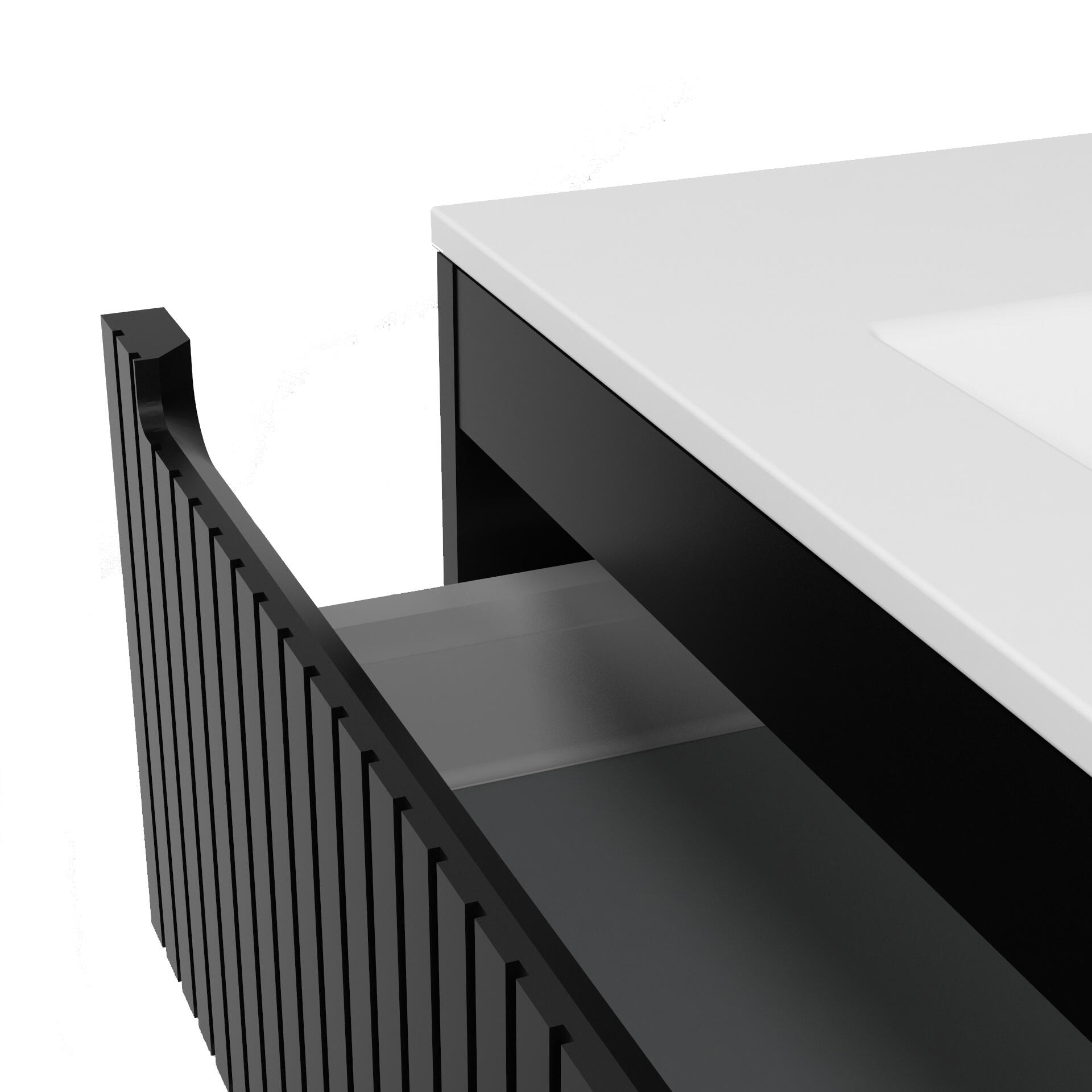 MUEBLE DE BAÑO BLUR NEGRO 80X45CM - 5