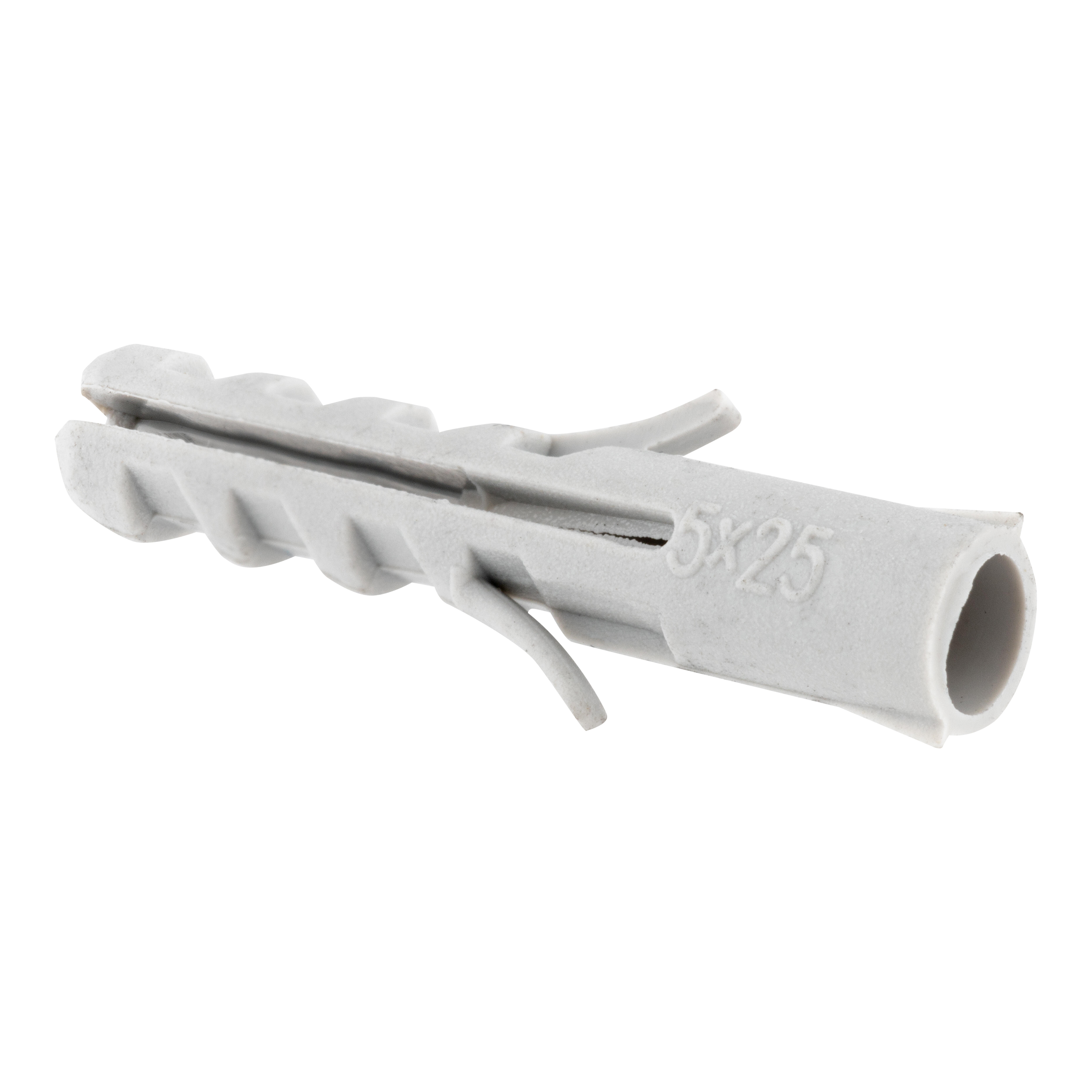 TACO UNIVERSAL DE NYLON DIÁMETRO 5MM LONGITUD 40MM  CON TIRAFONDO NOUTAC 25UDS - 4