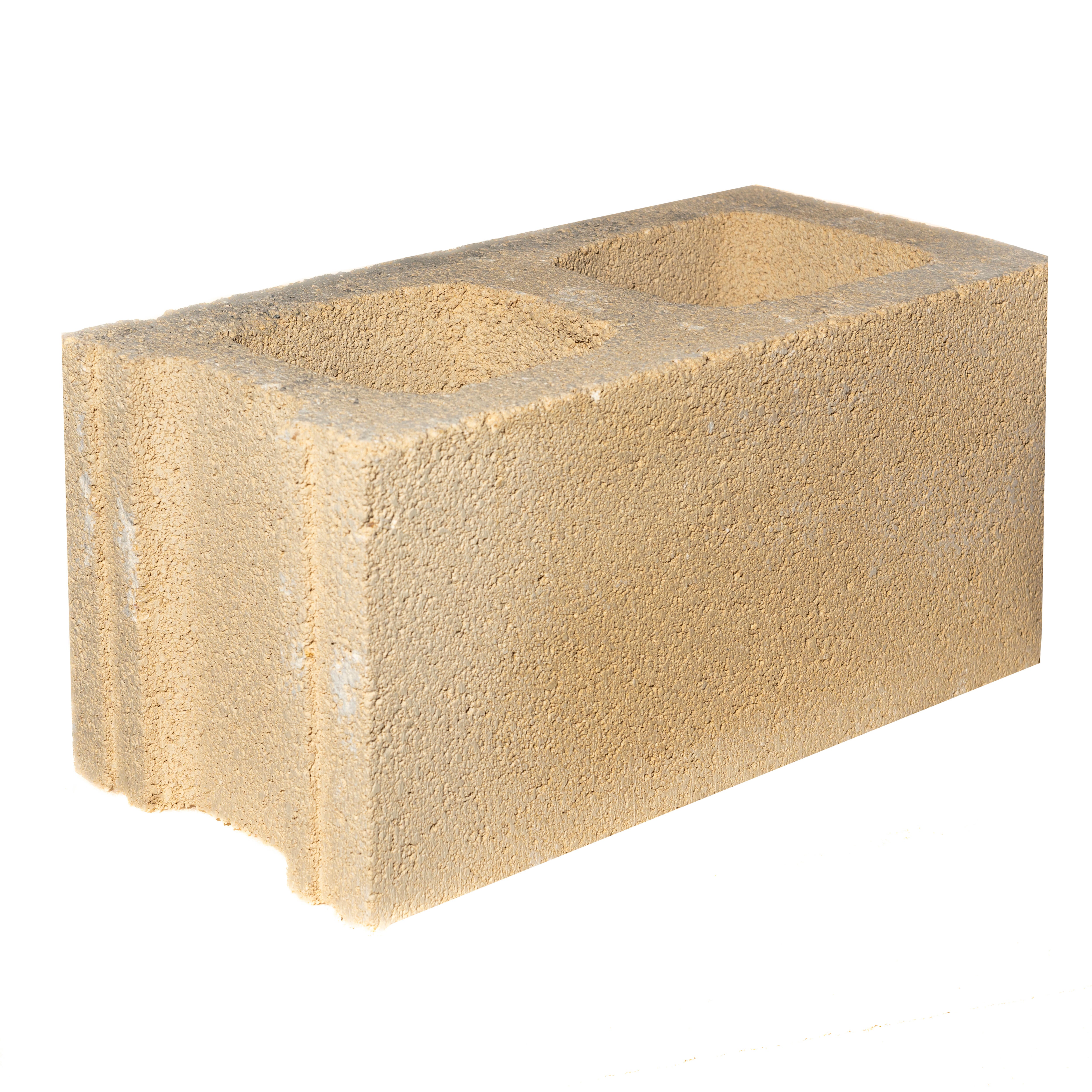 BLOQUE DE HORMIGÓN SPLIT ESQUINA CREMA 39X19X19 CM - 2