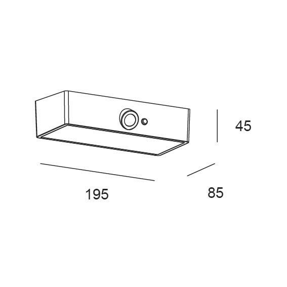 APLIQUE LED SOLAR LEDA 6,5W NEGRO LUZ NEUTRA - 4