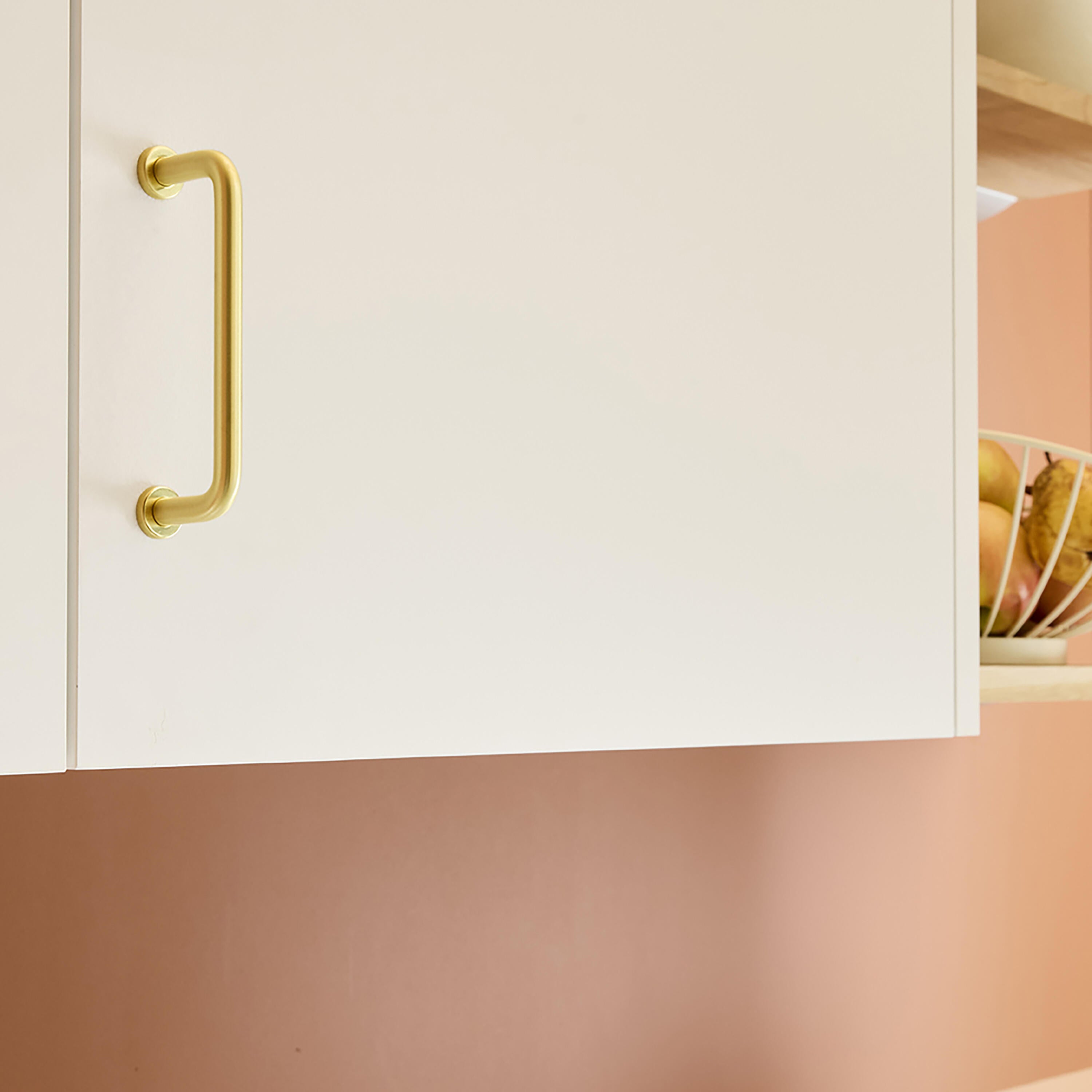 Lot de 2 poignées de meuble Sasha, zamak laiton brossé, entraxe 128 mm - 3