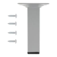 PATA MUEBLE ACERO CUADRADA 100MM 25X25MM GRIS 1UD - 2