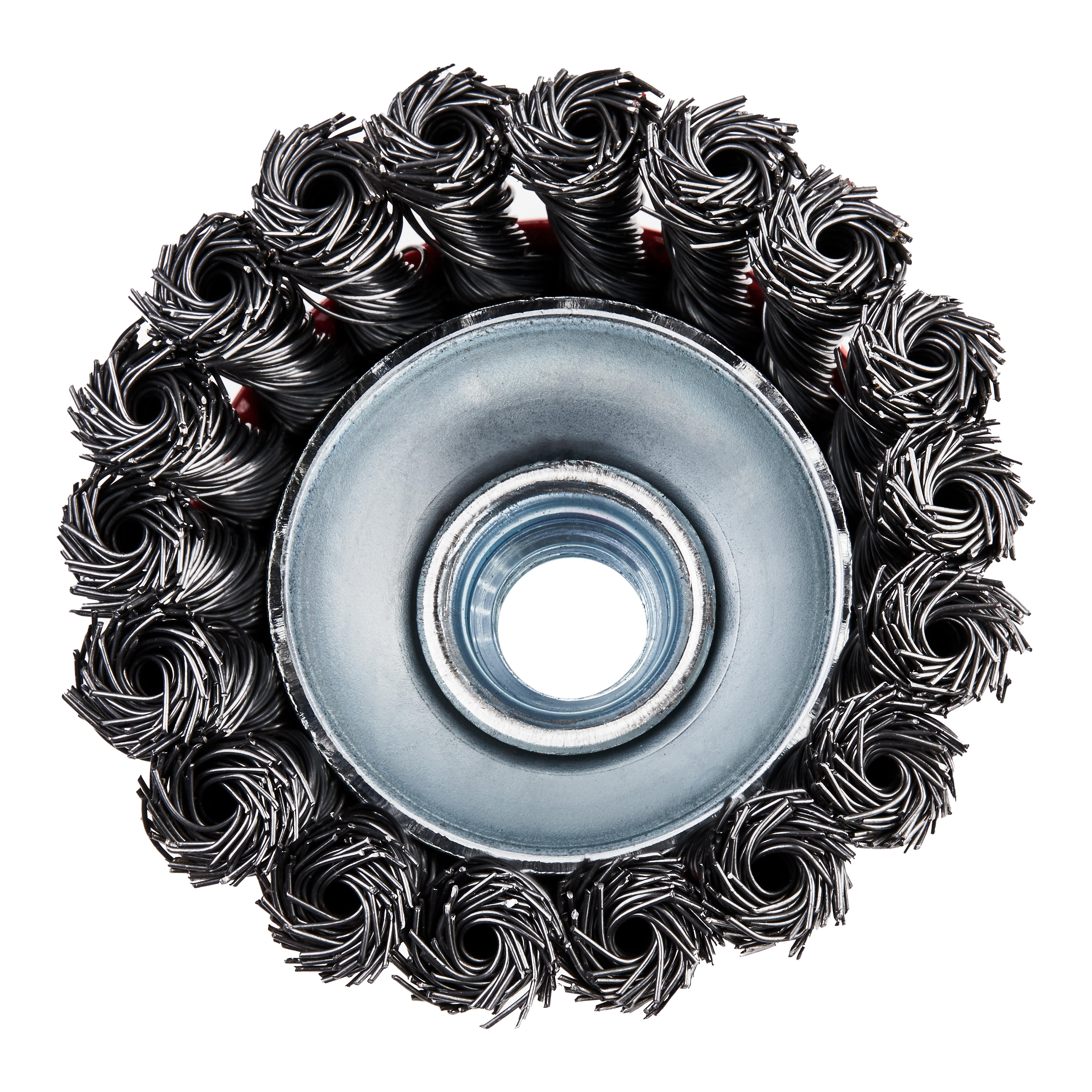 CEPILLO TAZA DE ACERO TRENZADO PARA AMOLADORA 65MM BELLOTA - 3