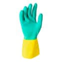 GUANTE LATEX FLOCADO VERDE/AMARILLO T8 JUBA 622 - 1