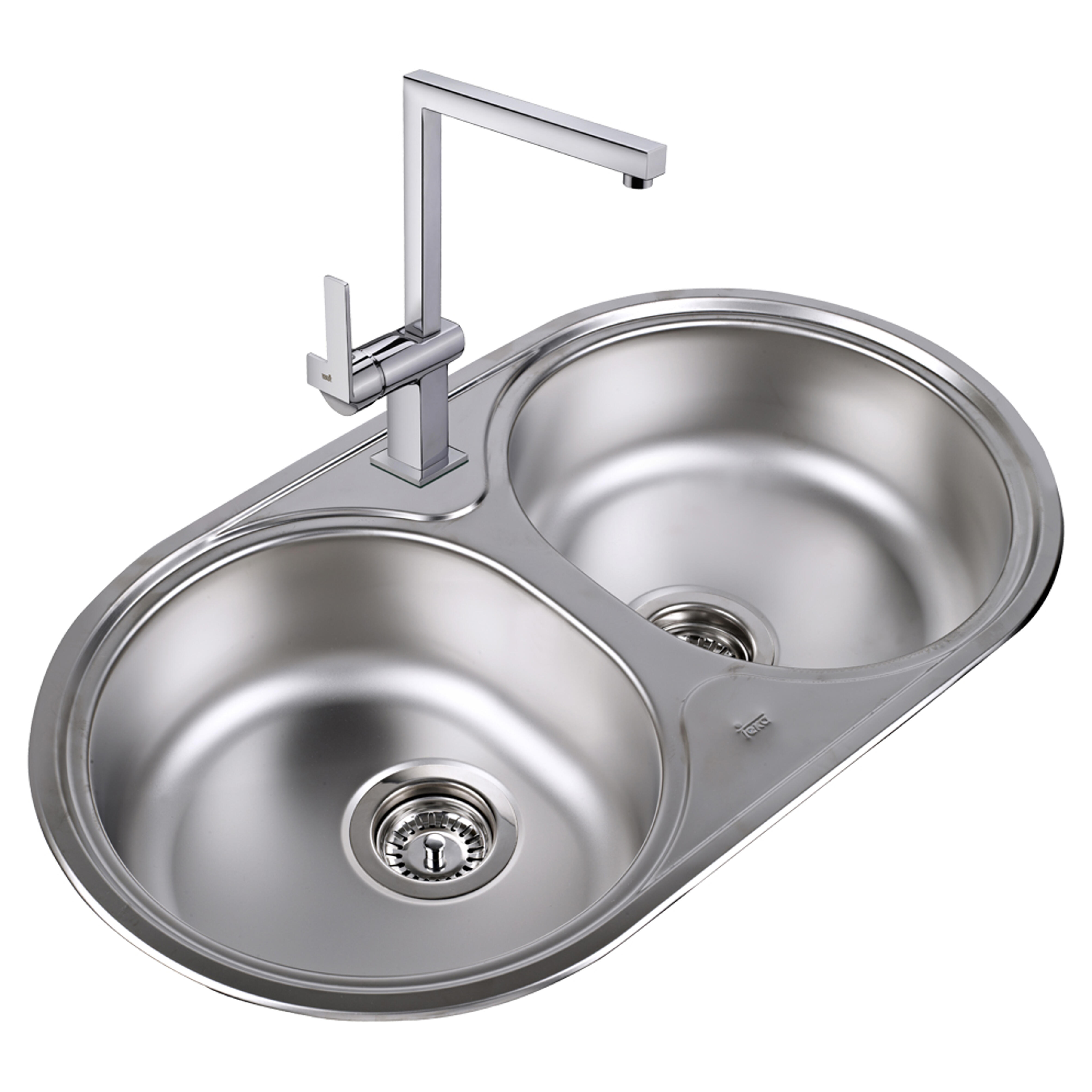 FREGADERO DE COCINA 2 SENOS TEKA REDONDO 78 X 44 X 15 CM - 2